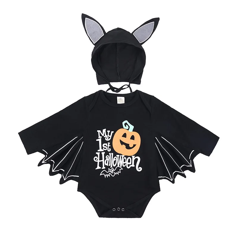 Baby Girls Boys Children Jumpsuit Halloween Pumpkin Costume Toddler Sleeveless Jumpsuit Newborn Autumn Winter Clothes