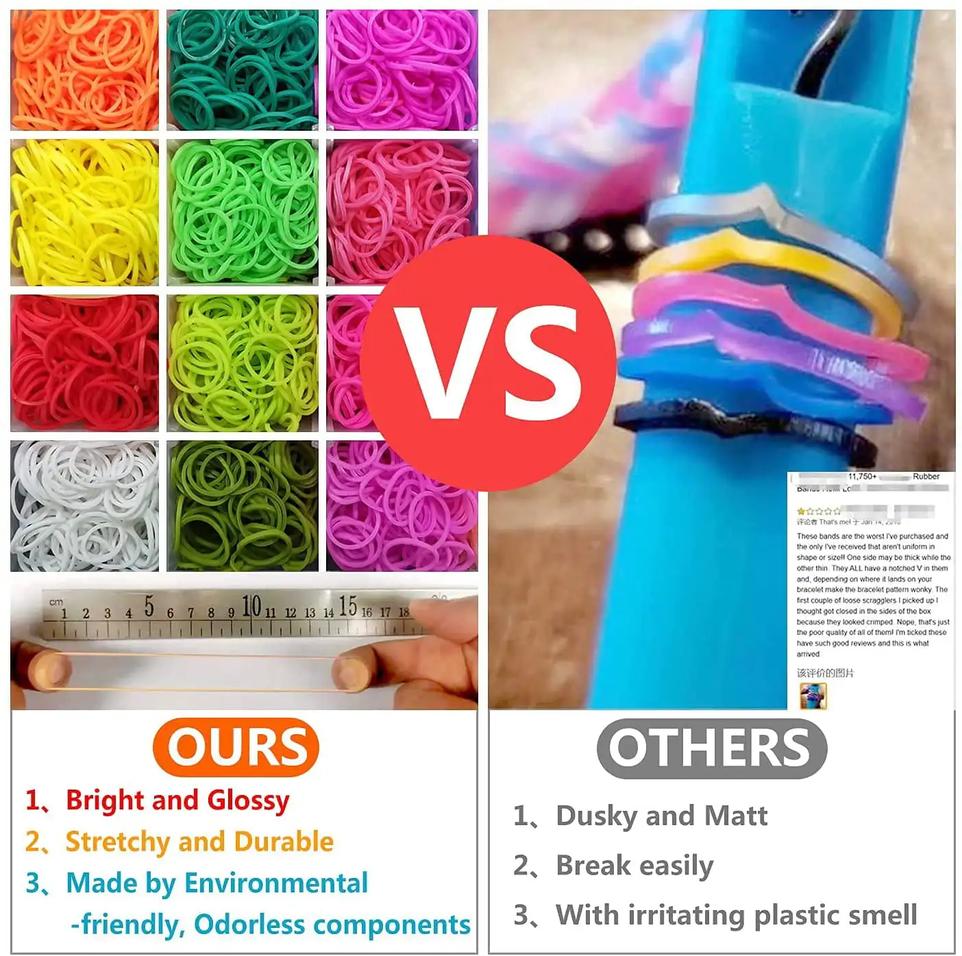 1800/4500+ Rubber Band Bracelet Making Kit, Rubber Loom  Bands Refill Set, Friendship Bracelets Making Kit Gifts for Girls