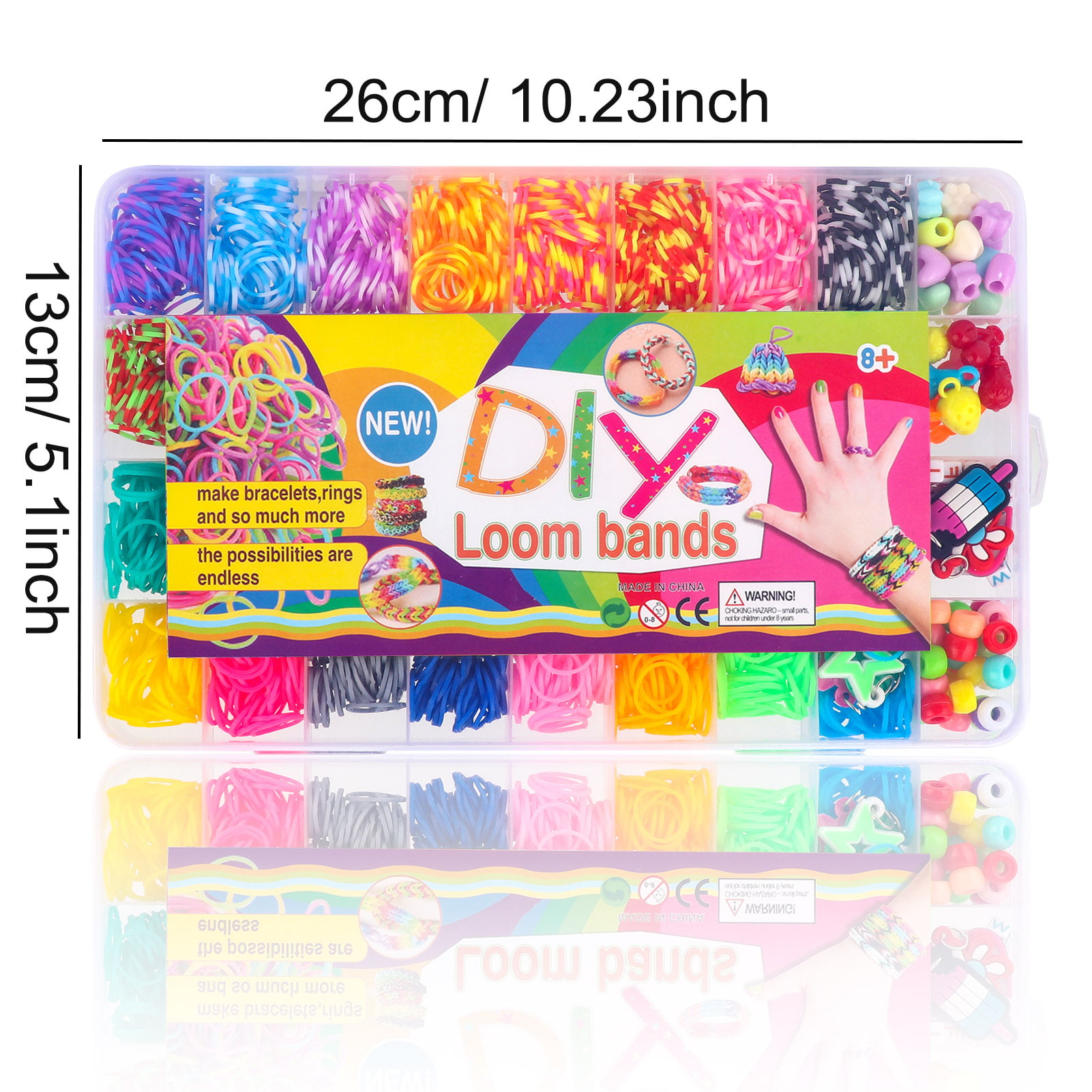 1800/4500+ Rubber Band Bracelet Making Kit, Rubber Loom  Bands Refill Set, Friendship Bracelets Making Kit Gifts for Girls