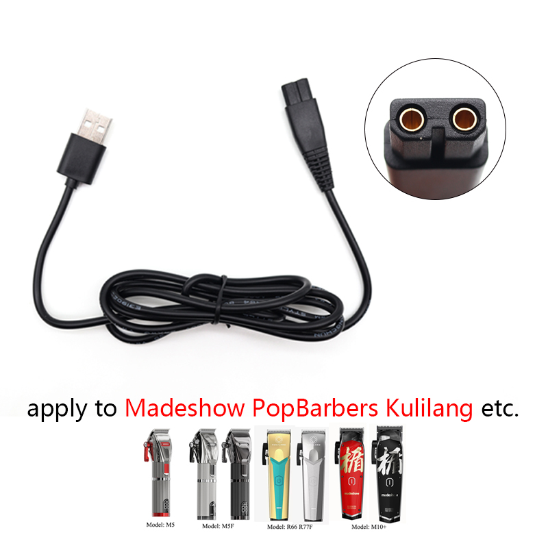 Professional Hair Clipper USB Charger Charging Cable Power Cord for Hatteker RSCW-767 Kulilang R11 Etc. Barber Accessories