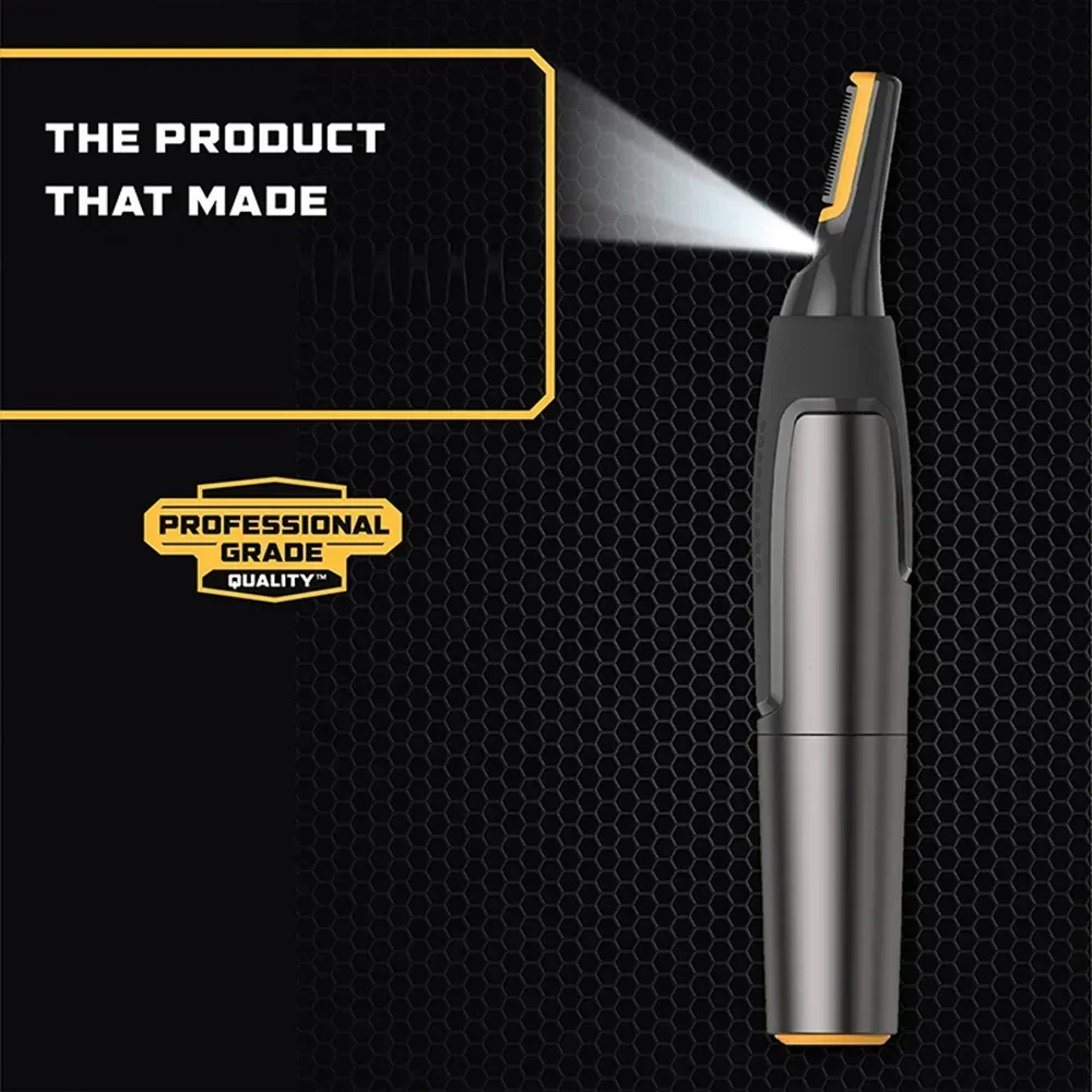 Electric Nose Ear Hair Trimmer Ultra Thin Precision Trimmer Portable Ear Trimmer for Men Nose Hair Shaver Waterproof Safe Clean