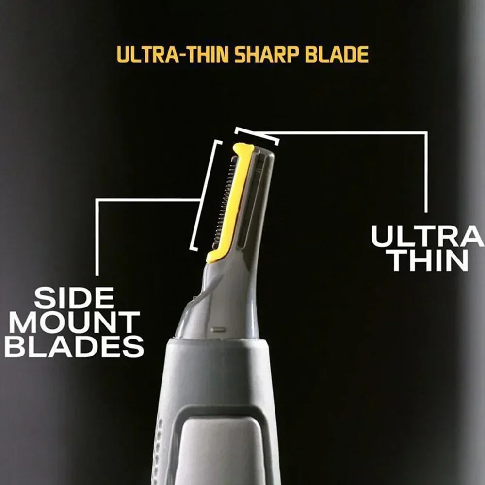 Electric Nose Ear Hair Trimmer Ultra Thin Precision Trimmer Portable Ear Trimmer for Men Nose Hair Shaver Waterproof Safe Clean