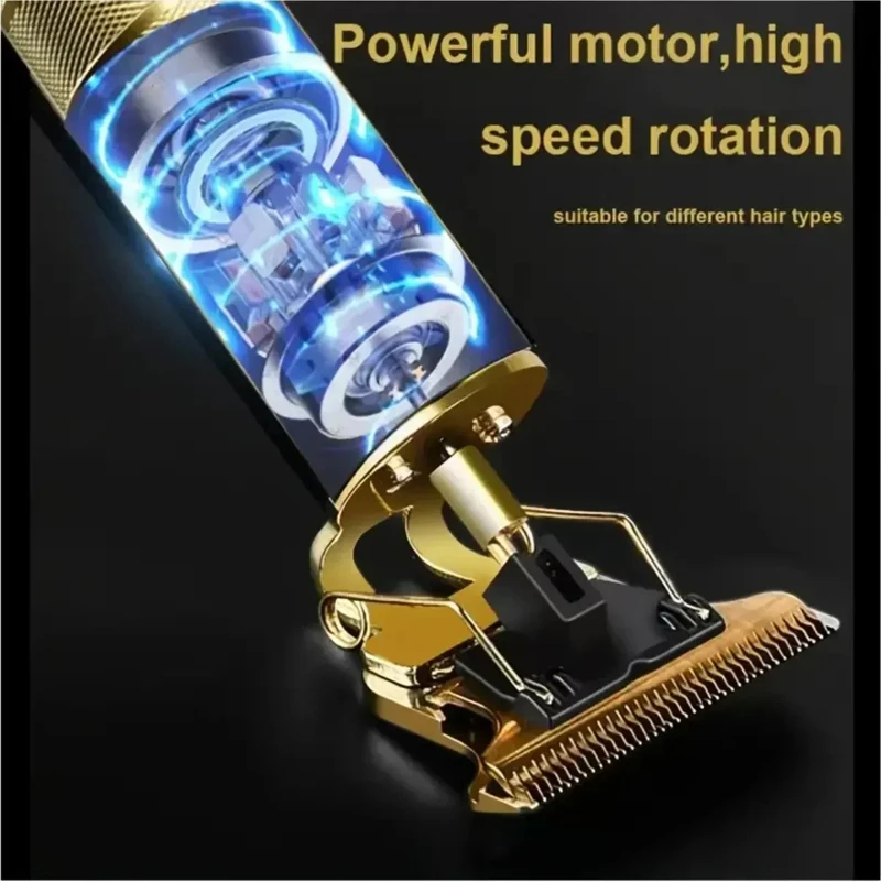 New Shaver Men's Retro Hair Cut T9 Professional Hair Cutting Machine Rechargeable Beard Shaver Electric Hair Clipper Trimmer