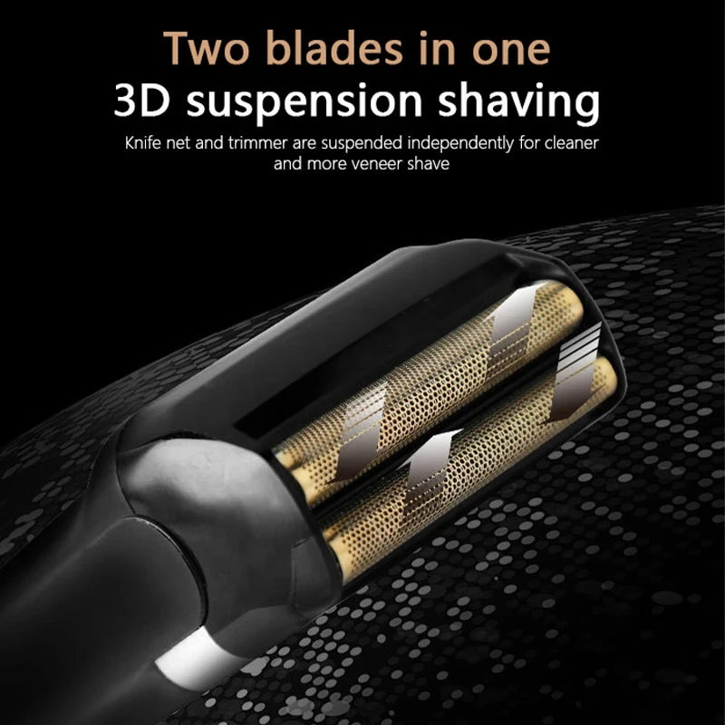 Kemei KM-2024 USB Charging Electric Shaver Additional Cutter Head Reciprocating Twin Blade Razor Shaver Beard Trimmer