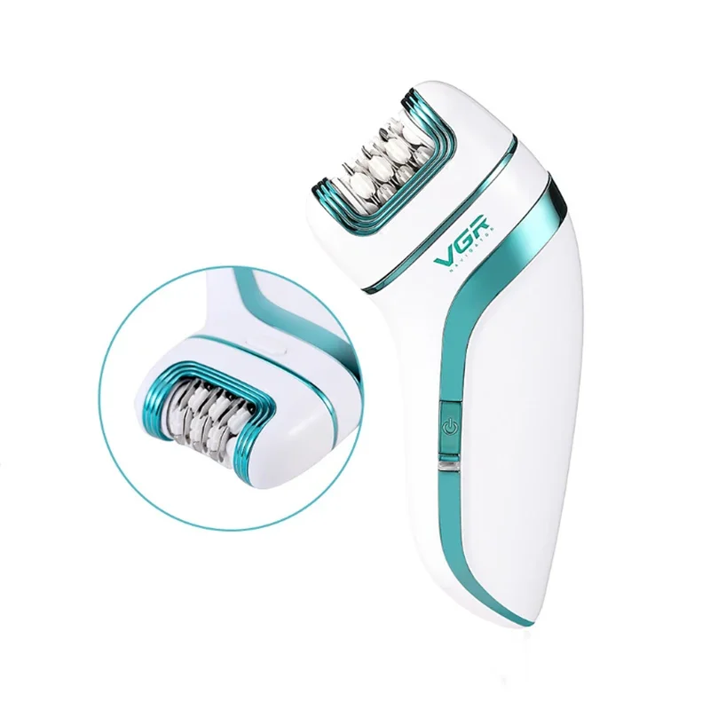 Original VGR 3-In-1 Ladies Epilator, Electric Shaver, Leg Body Hair Removal, Wet Dry Lady's Bikini Trimmer, Facial Epilator