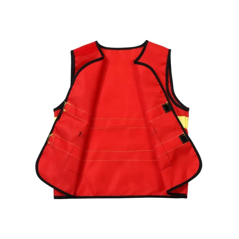 Toddler Red Fireman Costume Printed Play Vest Dress Up Set Realistic Adventure Heroes Toys Kids Play House Birthday Gift