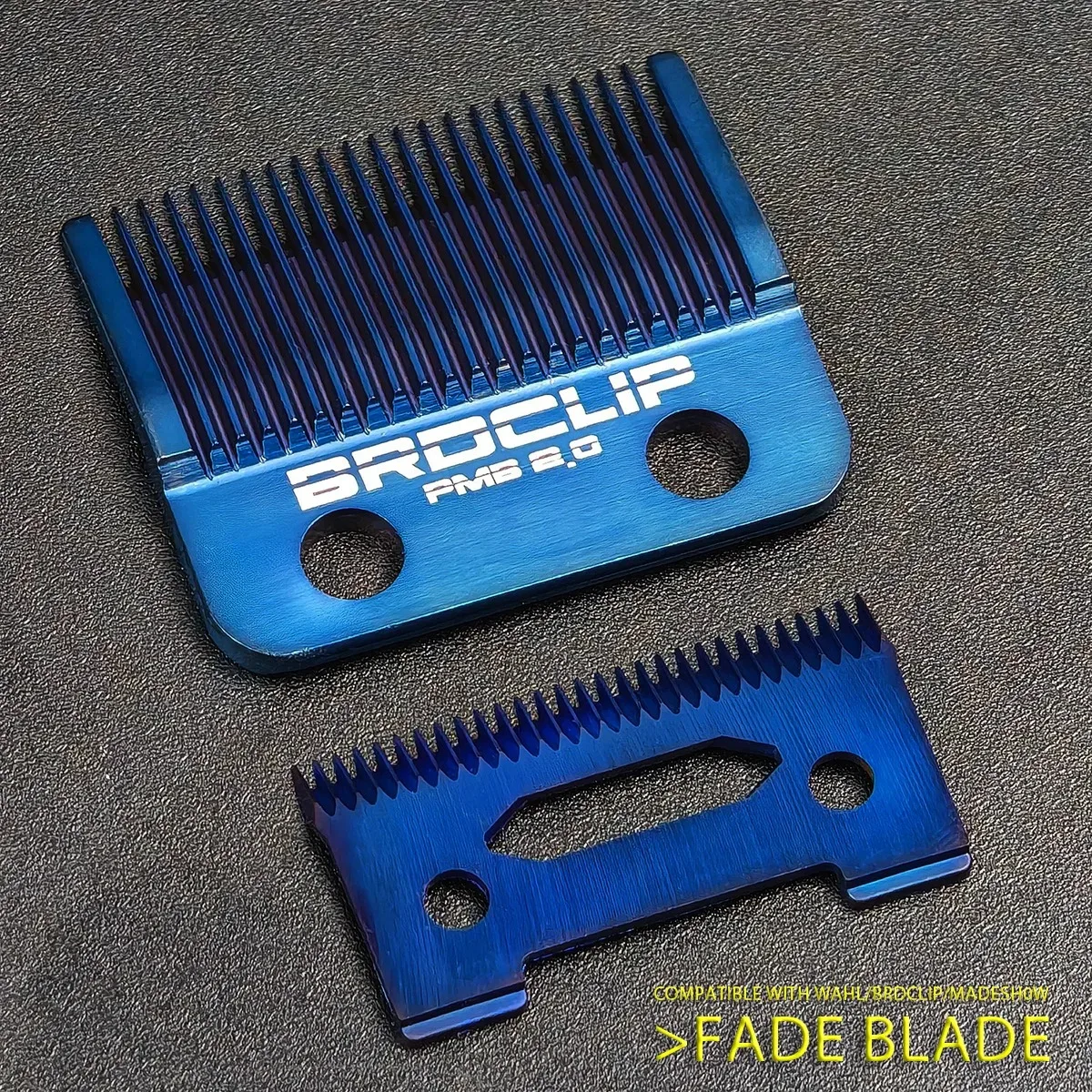 BRDCLIP Blue Blade Original Replaceable Cutter Head for Madeshow M10 M5 Hair Clipper Titanium Plated Ceramics Blade