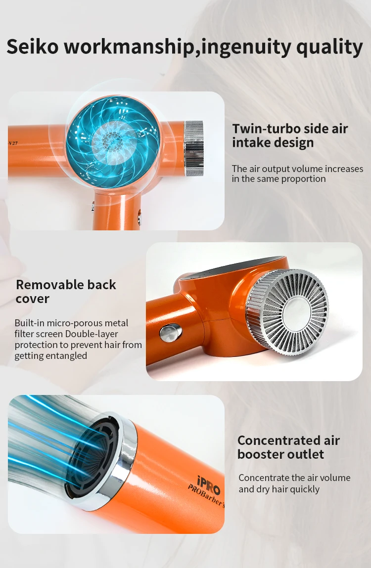 New High-Speed Bladeless Hair Dryer With Brushless Motor, 120000 Rpm, High-Power, Hair Salon Specific, Household 220V