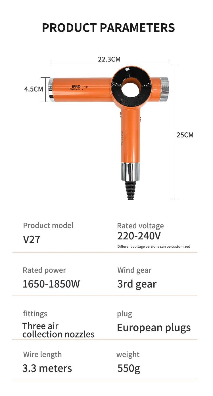 New High-Speed Bladeless Hair Dryer With Brushless Motor, 120000 Rpm, High-Power, Hair Salon Specific, Household 220V
