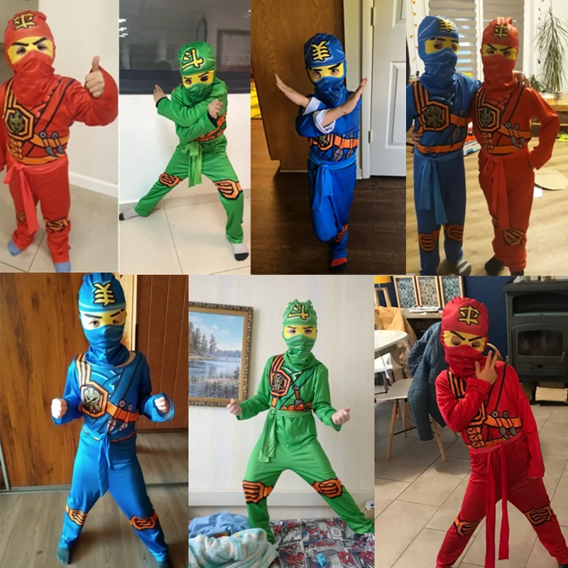 Leg Ninja Cosplay Costume 3 Jumpsuit Set Halloween and Christmas Party Costume Street Costume Ninja