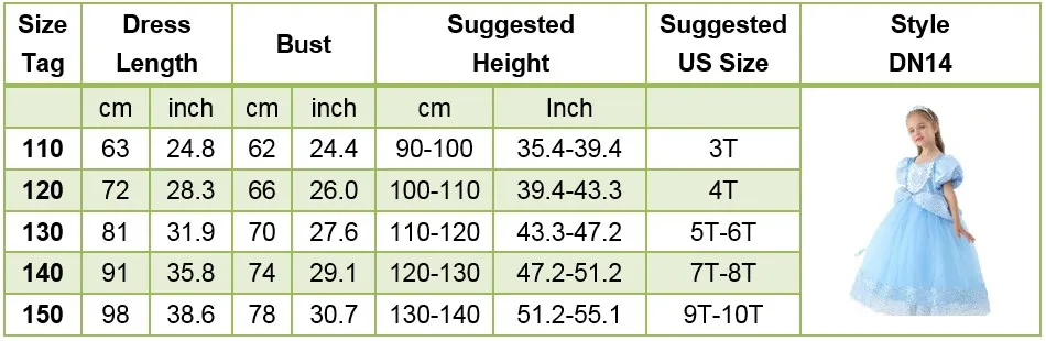 Kids Cinderella Costume Princess Dress for Girls Children Rapunzel Snow White Belle Jasmine Elsa Aurora Cosplay Carnival Dresses