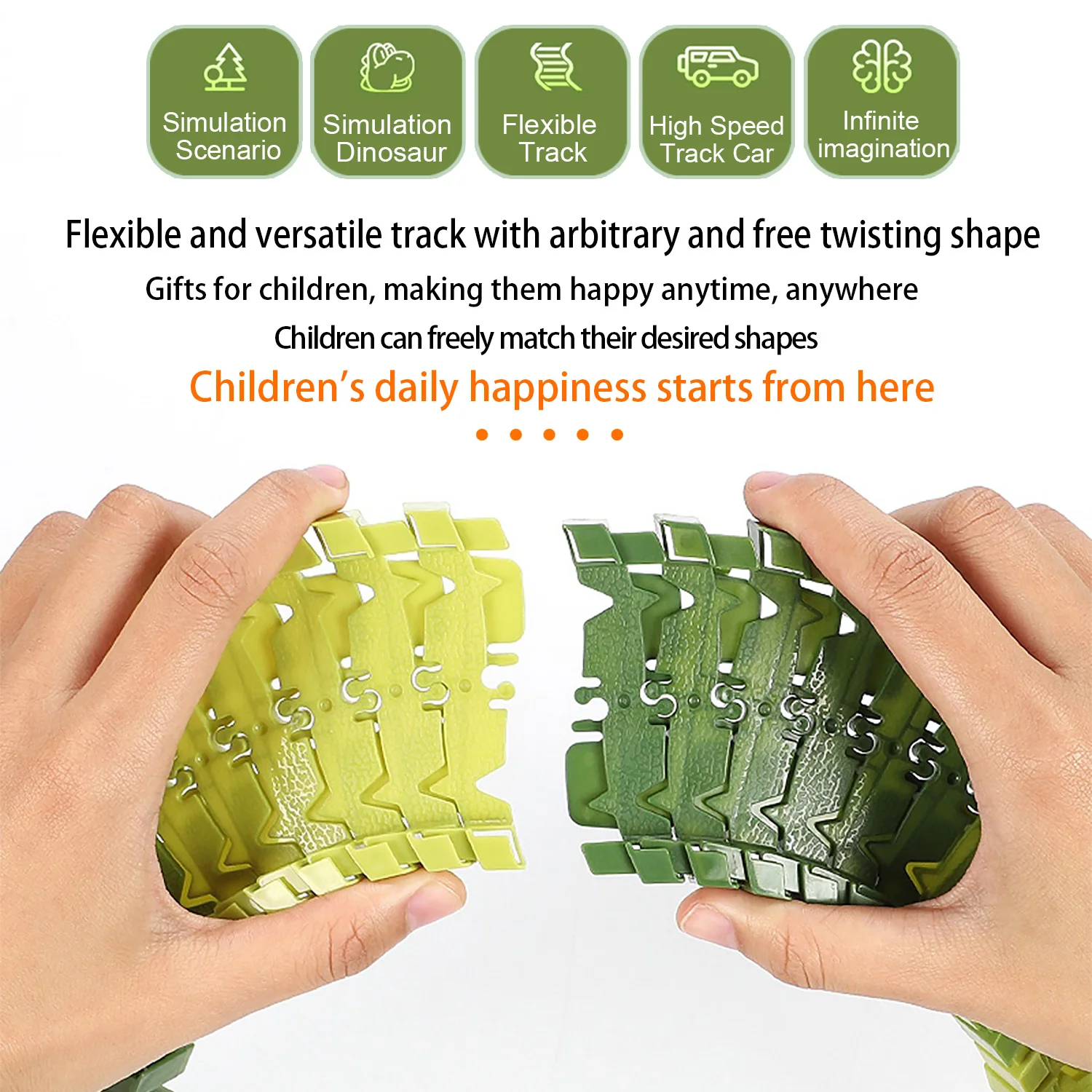 Dinosaur Toys for Kids Mist-spouting Volcano And Climbing Track Train Kit Toys for Boys/Girls Home Schoolers Gift for Party Deco