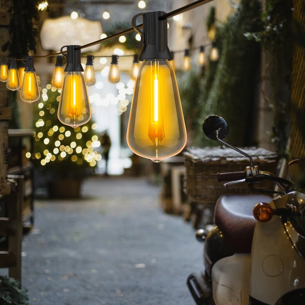 Outdoor String Light ST38 LED String Light Shatterproof Patio Light String Connectable Wedding Light Decoration For Garden Backy
