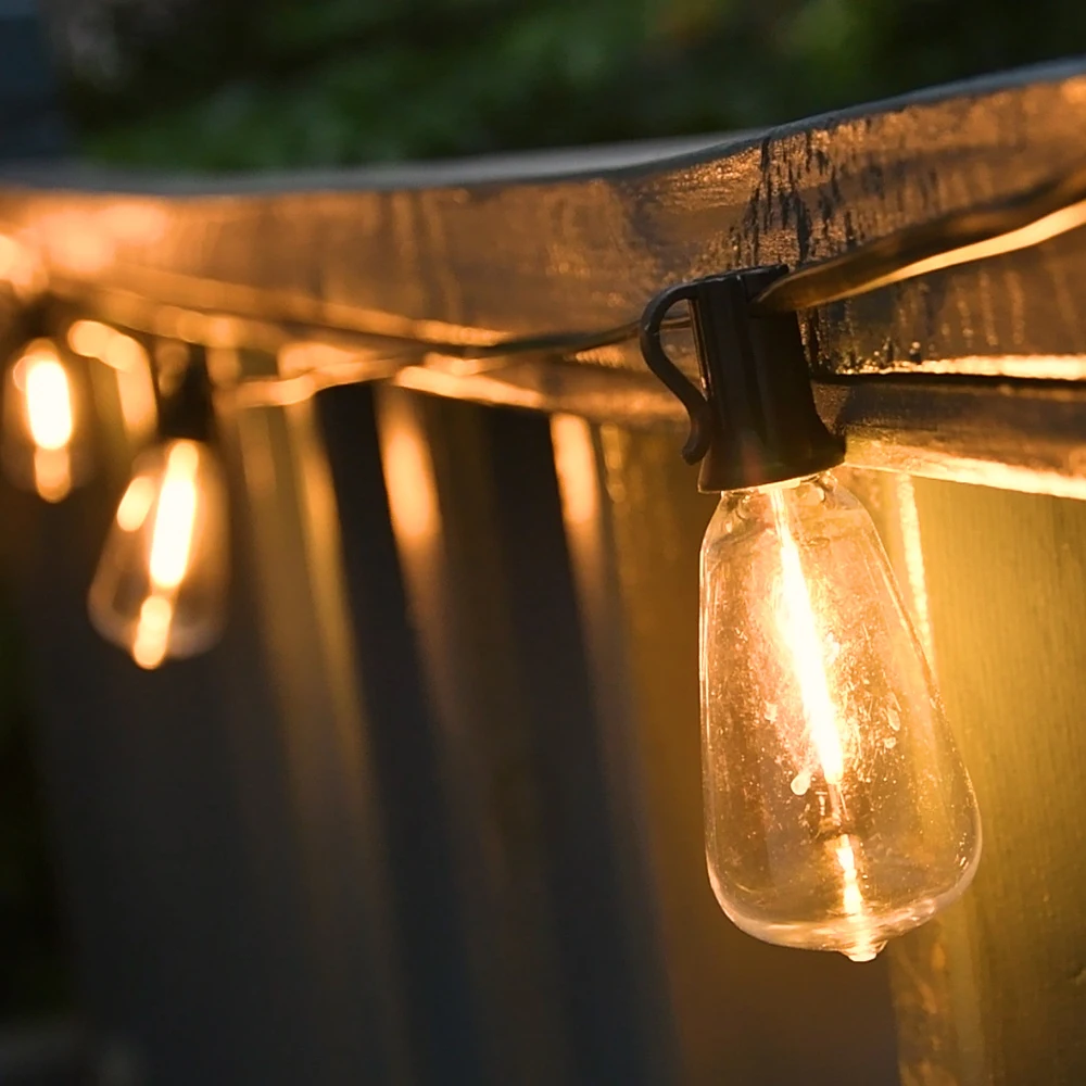 Outdoor String Light ST38 LED String Light Shatterproof Patio Light String Connectable Wedding Light Decoration For Garden Backy