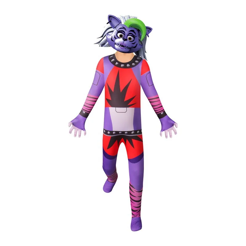 Sundrop Moondrop Cosplay Costume Cartoon Sun Moon Clown Puppet Cosplay Outfit Mask Halloween Birthday Party Costume Kids Boy