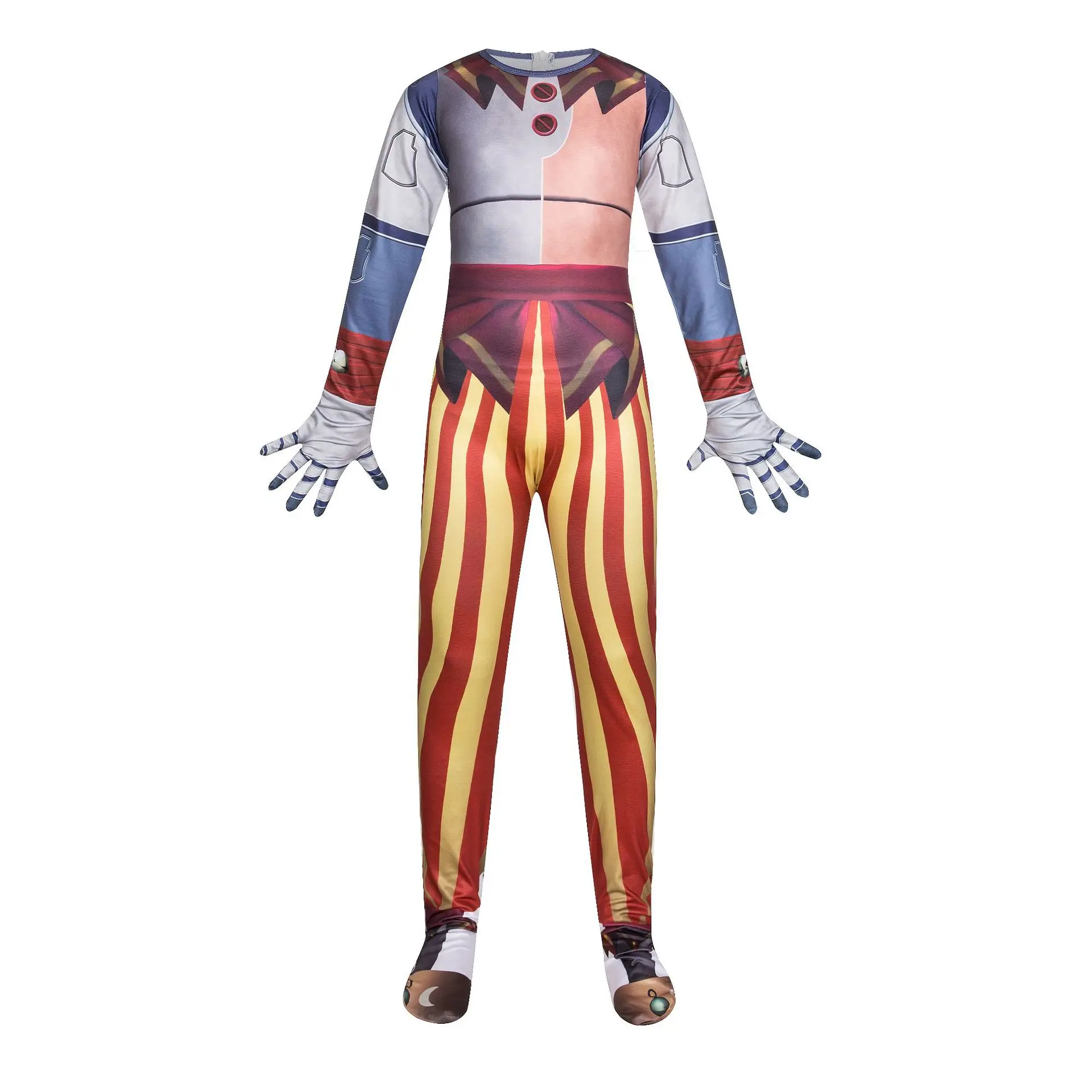 Sundrop Moondrop Cosplay Costume Cartoon Sun Moon Clown Puppet Cosplay Outfit Mask Halloween Birthday Party Costume Kids Boy