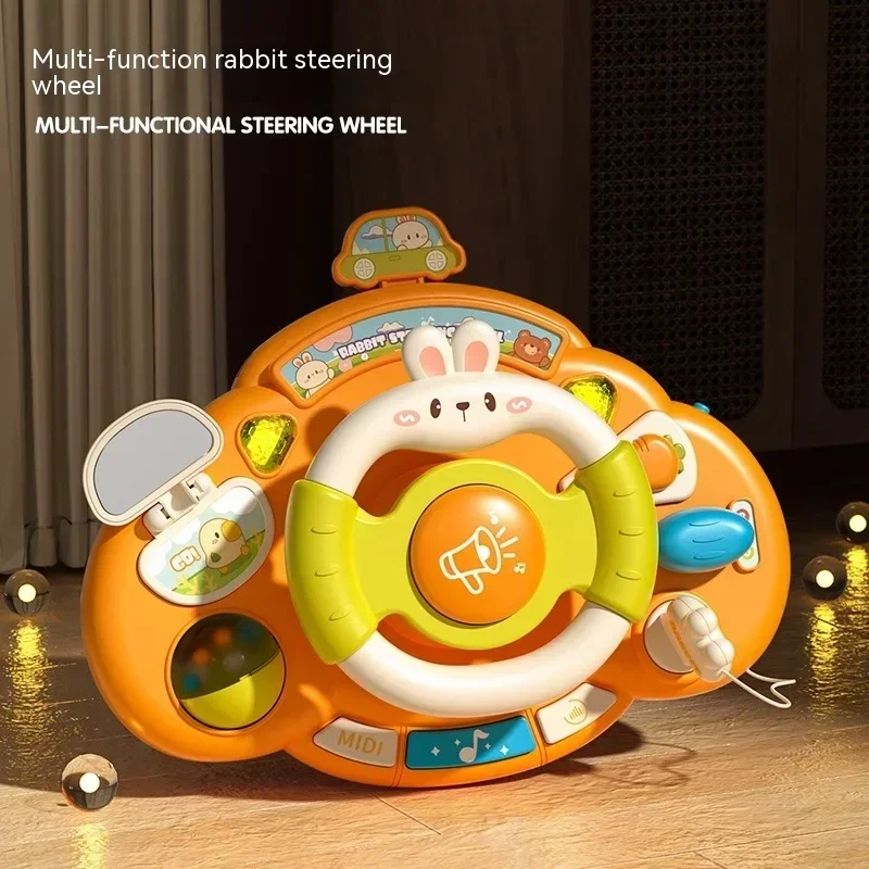 Steering Wheel Car Toys Rear Kids Simulates Driving Seat Baby Car Comfort