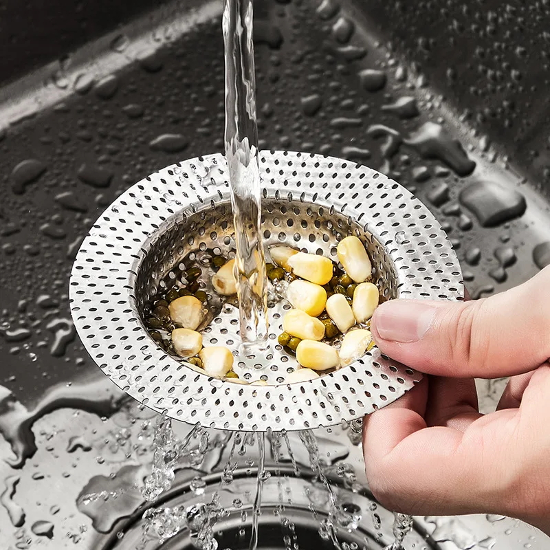 1PCS Kitchen Sink Filter Stainless Steel Mesh Strainer Wash Basin Drain Hole Trap Hair Catcher Stopper for Bathroom Accessories