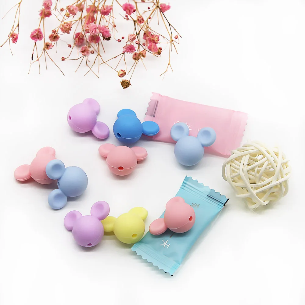 Cute-idea 10M Nylon Cord Colorful Silicone Beads Teething Products DIY Pacifier Chain Baby Teethers Toy силиконовые бусины