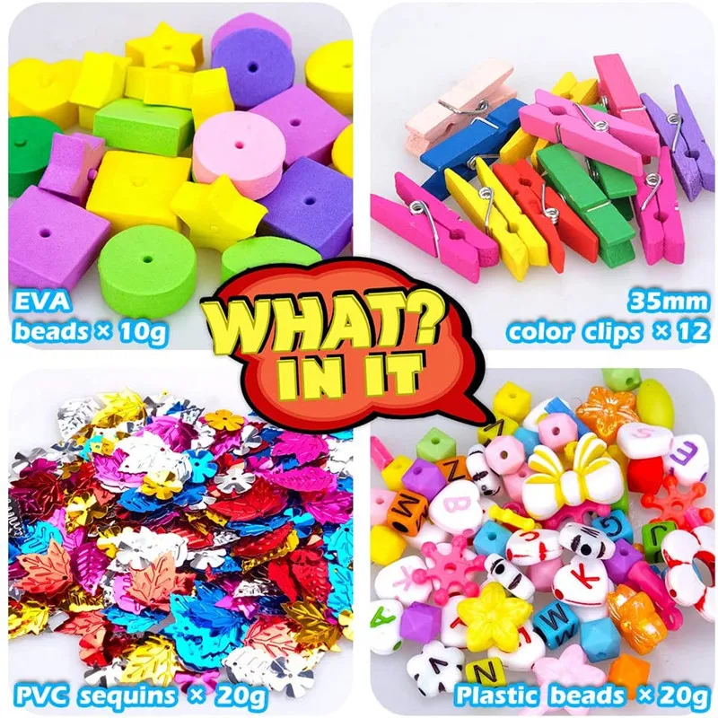 Children Puzzle Toys in Barrels Handmade DIY Material Package Gift Children Elastic Thread Feather Button Twisting Rod TMZ