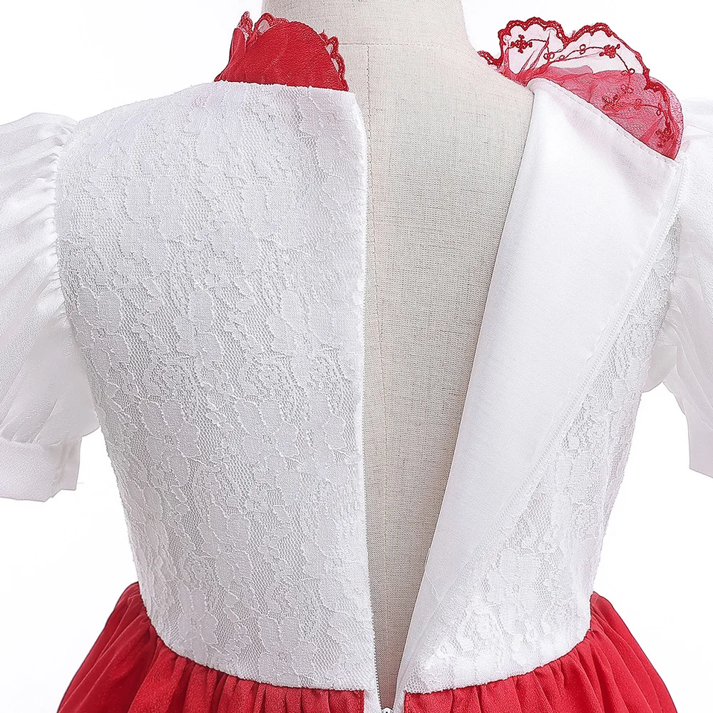 Peach Princess Cosplay Dress For Girls Fancy Children Halloween Carnival Party Dresses Kids Birthday Wedding Performace Costume