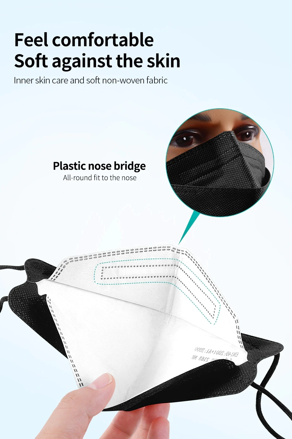 20PCS Adult Fish KN95 FFP2 Mask CE Approved Masks Dust Respirator Protective Face Masks Melt-blown Filtering Fast Delivery