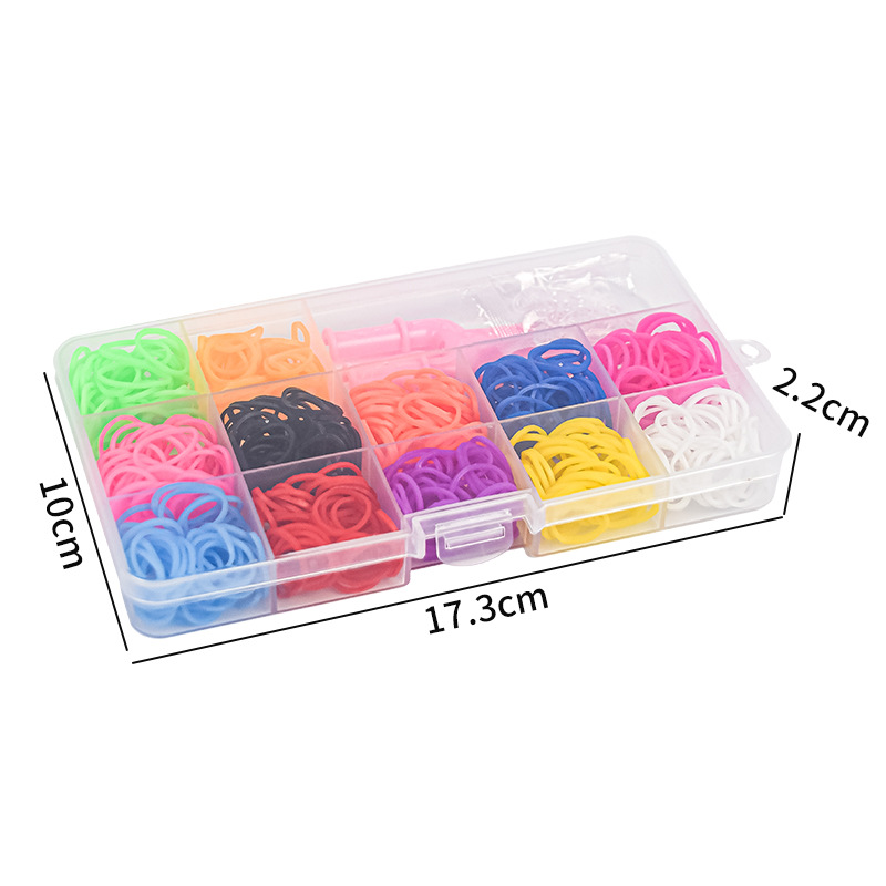 Elastic Rubber Bands DIY Tool Set Colorful Weave Machine Bracelet Handicraft Kit Girl Gift Kids Toys for Children 7 8 10 Years