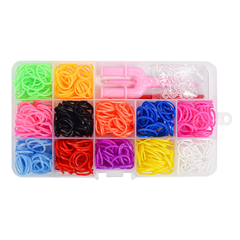 Elastic Rubber Bands DIY Tool Set Colorful Weave Machine Bracelet Handicraft Kit Girl Gift Kids Toys for Children 7 8 10 Years