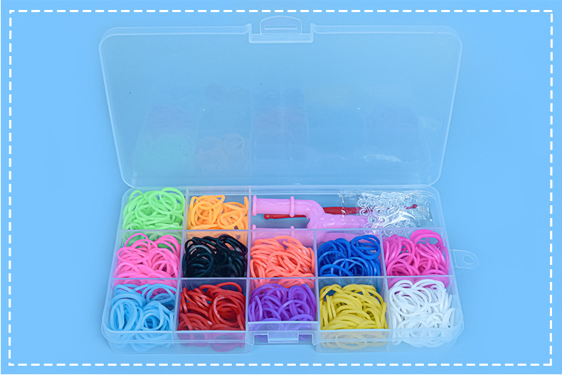 Elastic Rubber Bands DIY Tool Set Colorful Weave Machine Bracelet Handicraft Kit Girl Gift Kids Toys for Children 7 8 10 Years