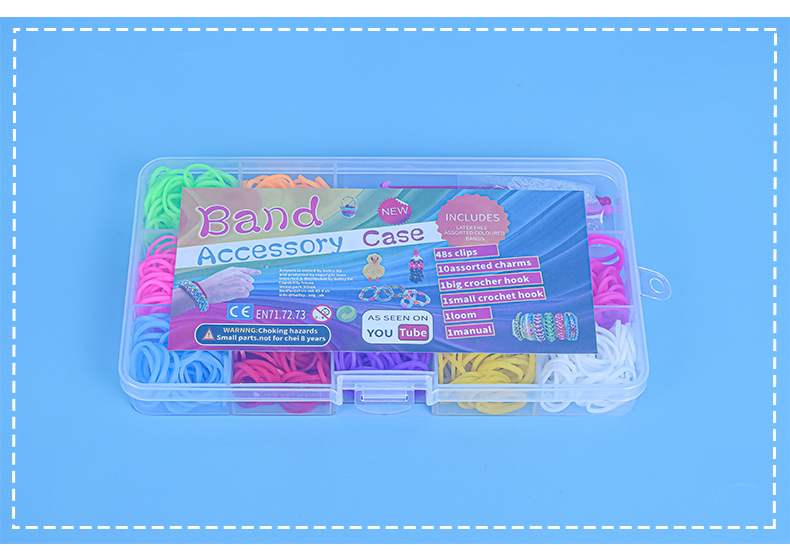 Elastic Rubber Bands DIY Tool Set Colorful Weave Machine Bracelet Handicraft Kit Girl Gift Kids Toys for Children 7 8 10 Years