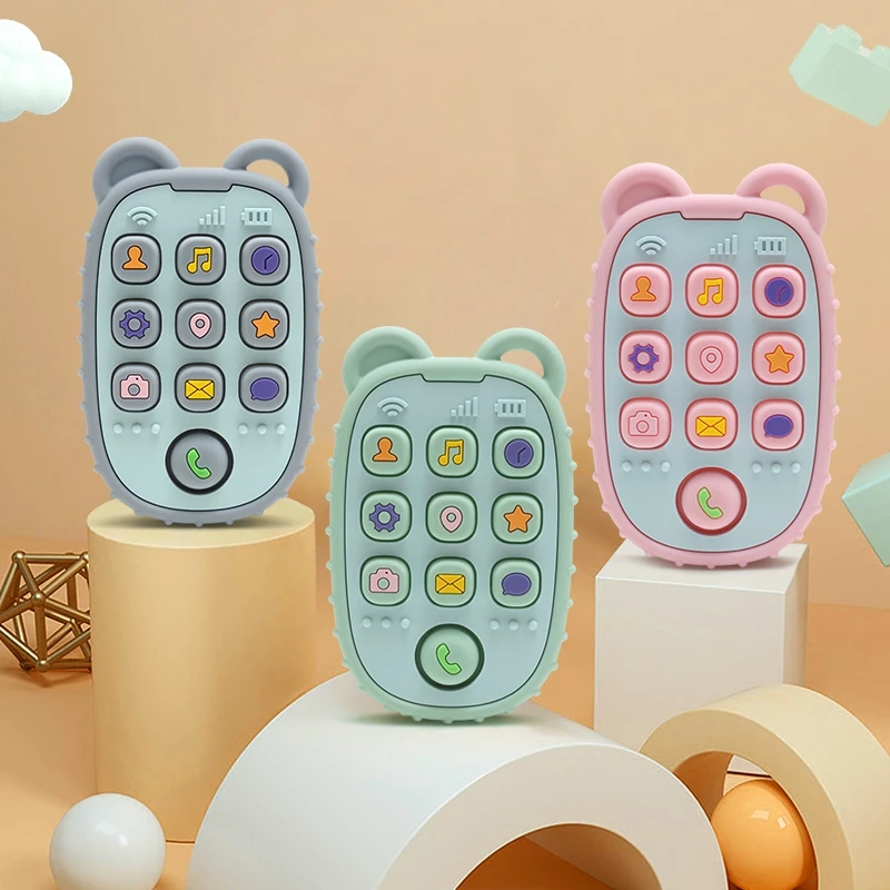 Baby Teether Gloves Kid Cartoon Bear Teething Silicone Dental Care Gums Anti-eating Hand Molar Stick BPA Free Baby Accessori