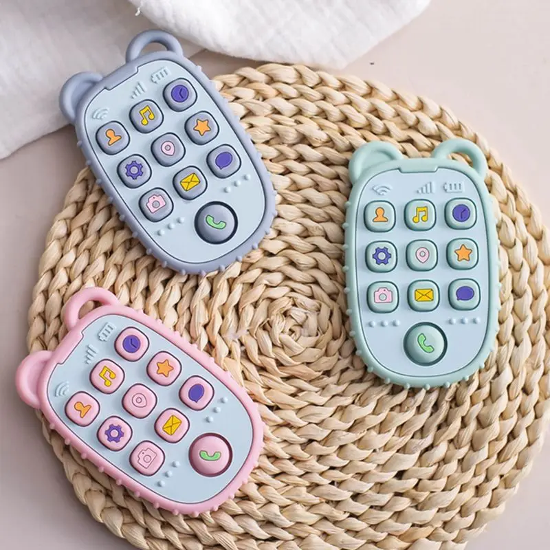 Baby Teether Gloves Kid Cartoon Bear Teething Silicone Dental Care Gums Anti-eating Hand Molar Stick BPA Free Baby Accessori