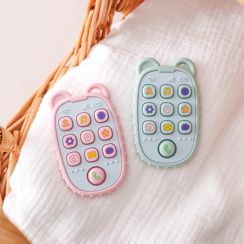 Baby Teether Gloves Kid Cartoon Bear Teething Silicone Dental Care Gums Anti-eating Hand Molar Stick BPA Free Baby Accessori