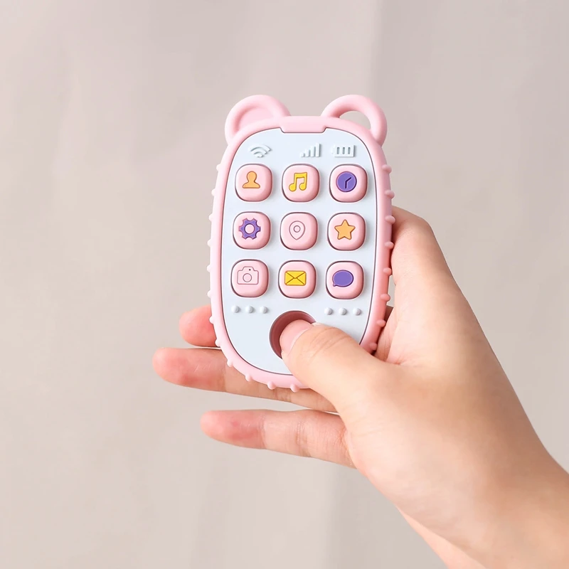 Baby Teether Gloves Kid Cartoon Bear Teething Silicone Dental Care Gums Anti-eating Hand Molar Stick BPA Free Baby Accessori