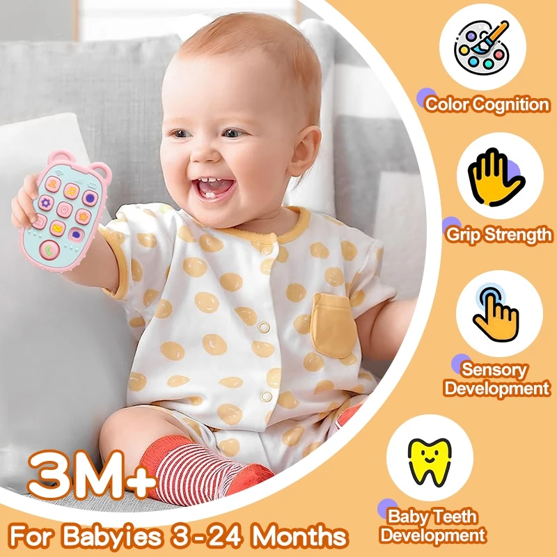 Baby Teether Gloves Kid Cartoon Bear Teething Silicone Dental Care Gums Anti-eating Hand Molar Stick BPA Free Baby Accessori