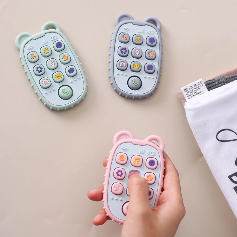 Baby Teether Gloves Kid Cartoon Bear Teething Silicone Dental Care Gums Anti-eating Hand Molar Stick BPA Free Baby Accessori