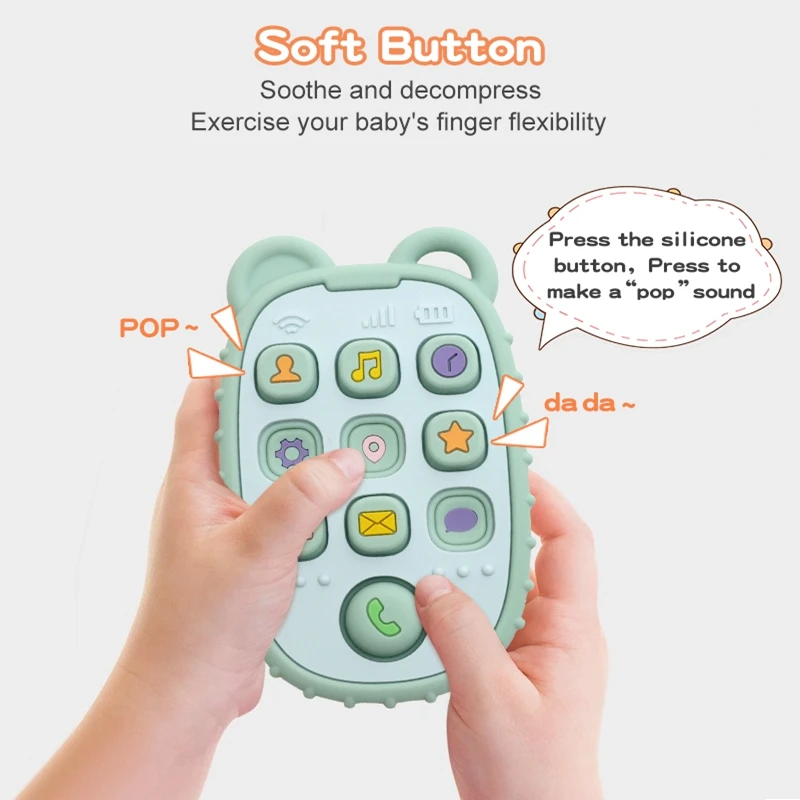 Baby Teether Gloves Kid Cartoon Bear Teething Silicone Dental Care Gums Anti-eating Hand Molar Stick BPA Free Baby Accessori