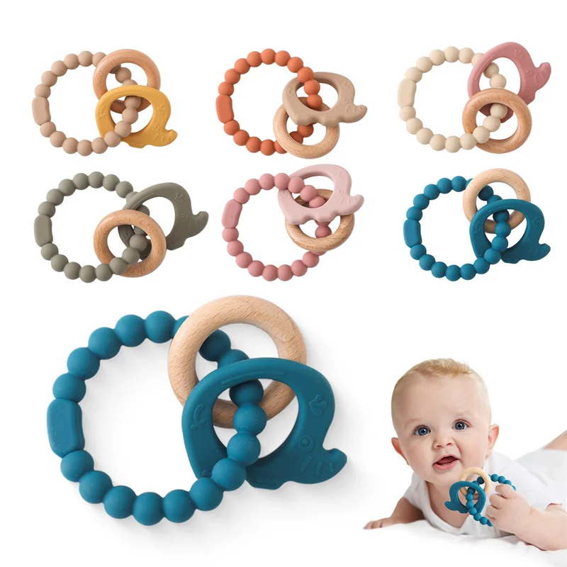 Baby Teether Gloves Kid Cartoon Bear Teething Silicone Dental Care Gums Anti-eating Hand Molar Stick BPA Free Baby Accessori