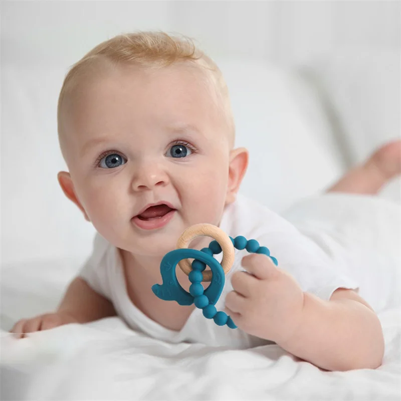 Baby Teether Gloves Kid Cartoon Bear Teething Silicone Dental Care Gums Anti-eating Hand Molar Stick BPA Free Baby Accessori