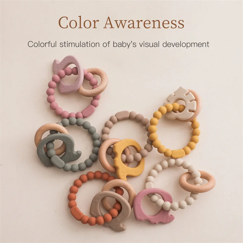 Baby Teether Gloves Kid Cartoon Bear Teething Silicone Dental Care Gums Anti-eating Hand Molar Stick BPA Free Baby Accessori