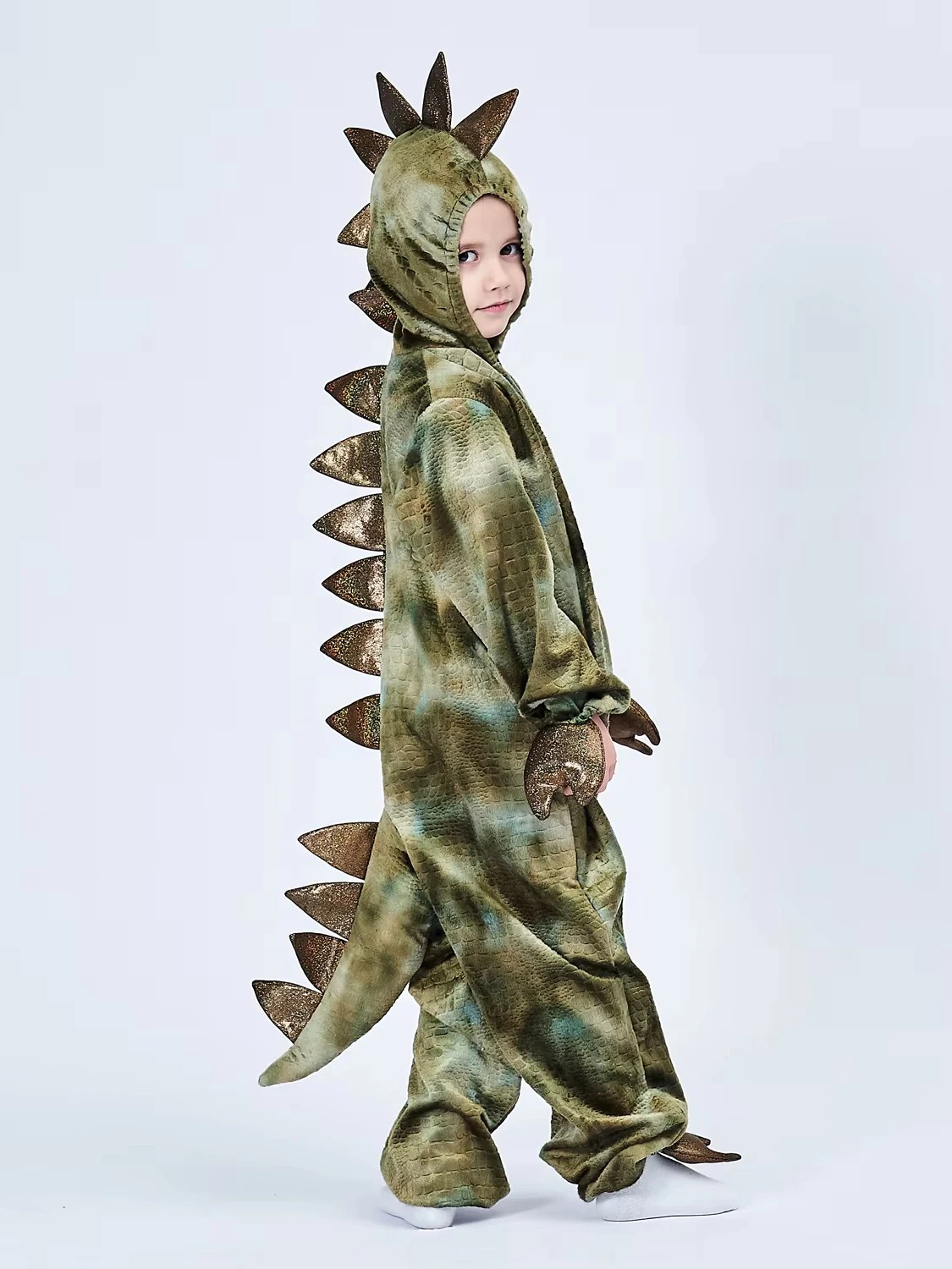 2-8Y Toddler Kids Child Dinosaur T-Rex Costume Cosplay for Boys Halloween Purim Party Disfraz Fantasia Dress Up Hoodie Jumpsuit