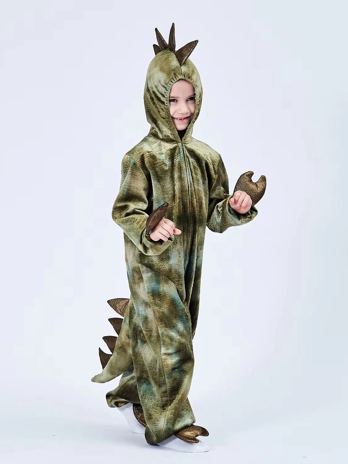 2-8Y Toddler Kids Child Dinosaur T-Rex Costume Cosplay for Boys Halloween Purim Party Disfraz Fantasia Dress Up Hoodie Jumpsuit