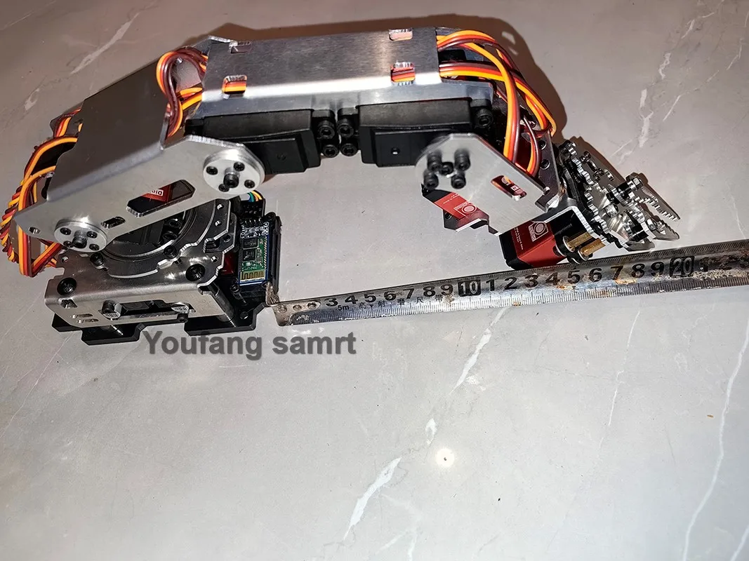 6 DOF Robotic Arm with Claw Clamp Gripper Kit Compatible 20Kg Servo for Arduino Robot DIY Kit Android App Programmable Robot Arm