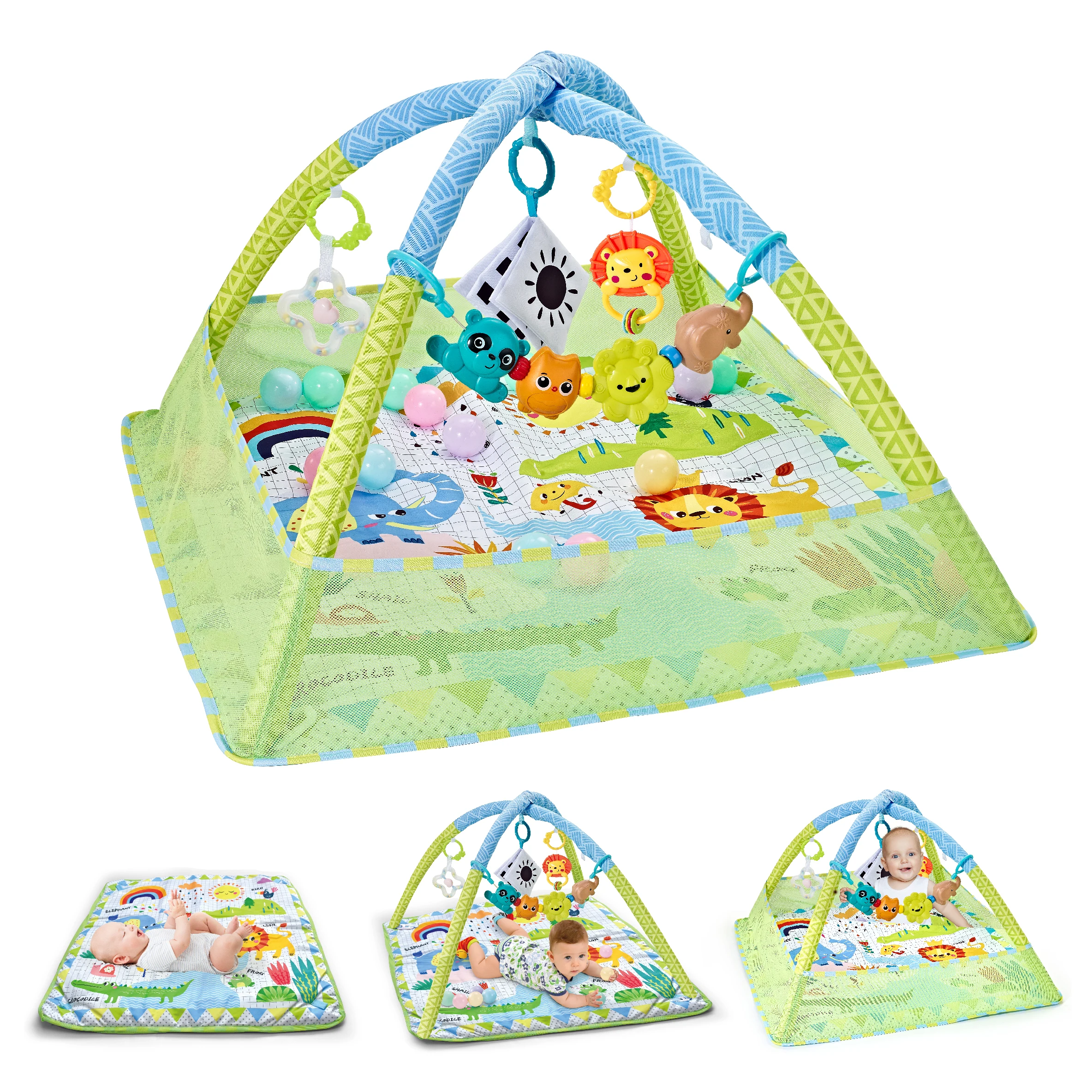 Multifunctional Baby Fitness Frame Baby Play Gym Play Mat Crawling Game Blanket Newborn Fitness Rack Toddler Mat Baby Toys Gift