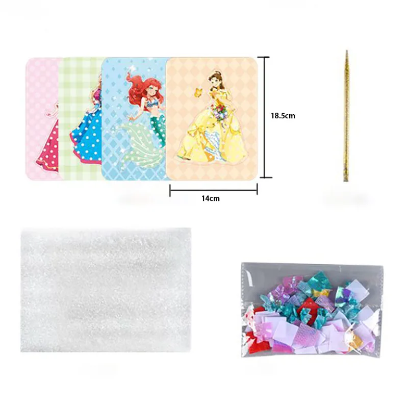 Fabric Art Frenzy Toys for Girls Dress Up Animal Princess Creative Puzzle Puncture Poke Boards Kids DIY Handmade Crafts Kits