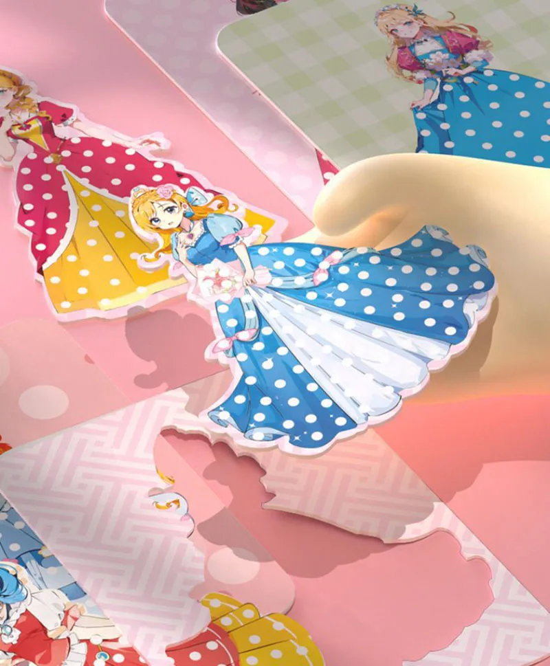Fabric Art Frenzy Toys for Girls Dress Up Animal Princess Creative Puzzle Puncture Poke Boards Kids DIY Handmade Crafts Kits