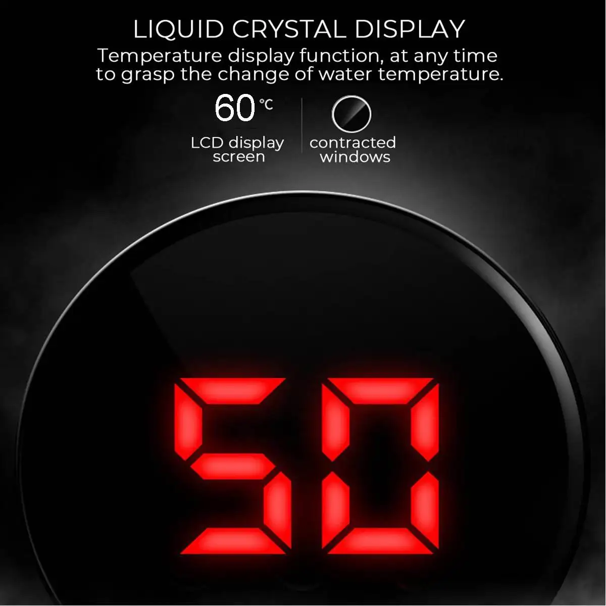 Electric Constant Temperature Water Heater Faucet Instant Heating LED Display Shower Tap Vertical Installation for Home