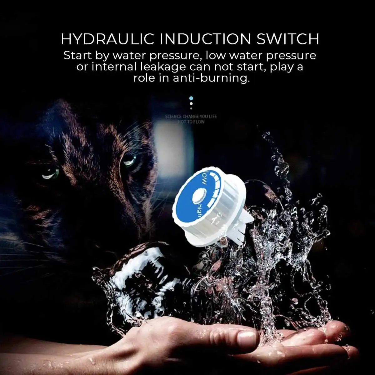 Electric Constant Temperature Water Heater Faucet Instant Heating LED Display Shower Tap Vertical Installation for Home