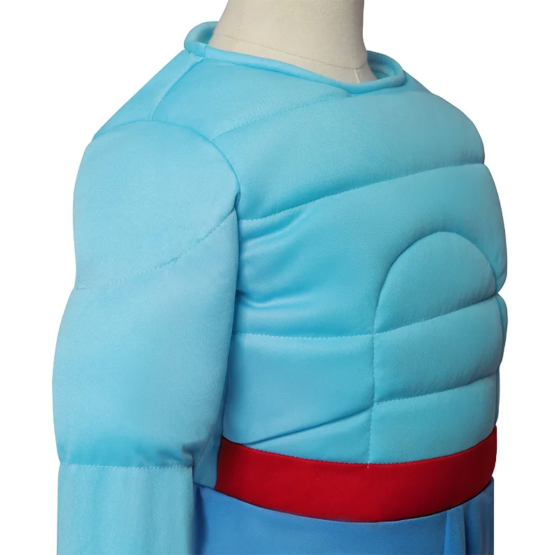 Child Kids Magic Lamp Genie Muscle Costume Cosplay for Boys Halloween Purim Carnival Party Masquerade Fantasia Dress up Umorden