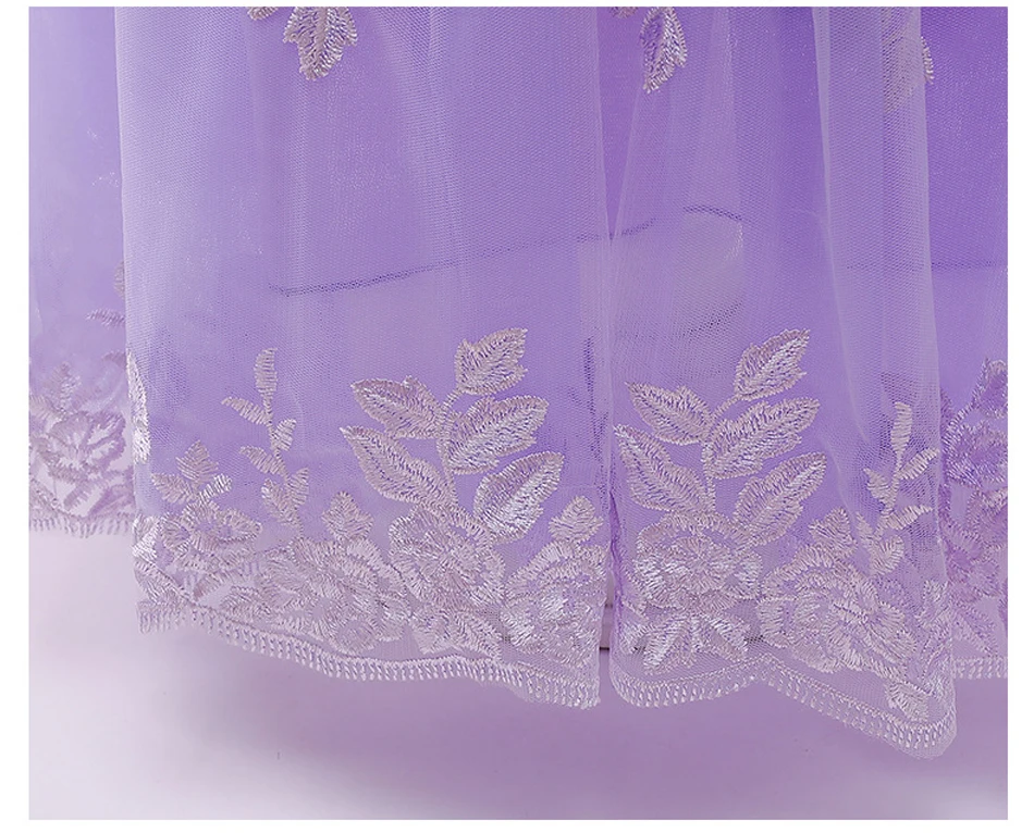Girl Cosplay Princess Aurora Rapunzel Dress Up Kids Christmas Halloween Tulle Fancy Costume for Children Girls Birthday